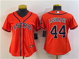 Houston Astros #44 Yordan Álvarez Women's Orange Cool Base Jersey