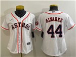 Houston Astros #44 Yordan Álvarez Women's White Cool Base Jersey