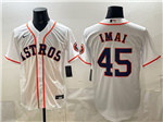 Houston Astros #45 Tatsuya Imai White Limited Jersey