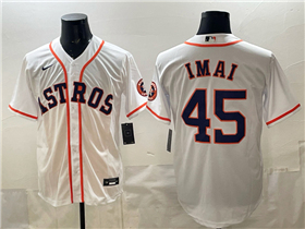 Houston Astros #45 Tatsuya Imai White Limited Jersey