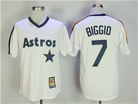 Houston Astros #7 Craig Biggio White Cooperstown Collection Cool Base Jersey
