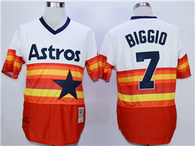 Houston Astros #7 Craig Biggio Throwback Rainbow Cooperstown Jersey