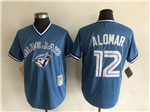 Toronto Blue Jays #12 Roberto Alomar Throwback Light Blue Pullover Jersey