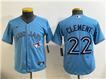 Toronto Blue Jays #22 Ernie Clement Youth Powder Blue Limited Jersey