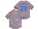 Toronto Blue Jays #29 Joe Carter 1992 Throwback Gray Jersey