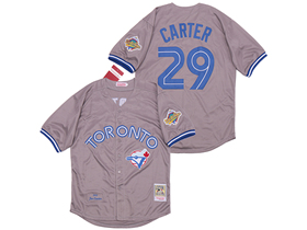 Toronto Blue Jays #29 Joe Carter 1992 Throwback Gray Jersey