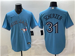 Toronto Blue Jays #31 Max Scherzer Powder Blue Limited Jersey