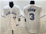 Toronto Blue Jays #3 Myles Straw White Limited Jersey