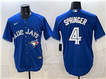 Toronto Blue Jays #4 George Springer Blue Limited Jersey