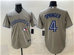Toronto Blue Jays #4 George Springer Gray Limited Jersey