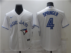 Toronto Blue Jays #4 George Springer White Cool Base Jersey