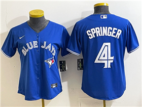 Toronto Blue Jays #4 George Springer Women's Blue Limited Jersey