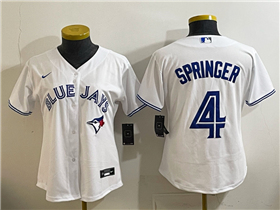 Toronto Blue Jays #4 George Springer Women's White Limited Jersey