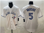 Toronto Blue Jays #5 Daulton Varsho White Limited Jersey