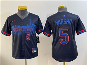 Toronto Blue Jays #5 Daulton Varsho Youth Black 2024 City Connect Limited Jersey