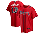 Atlanta Braves #13 Ronald Acuna Jr. Red Cool Base Jersey