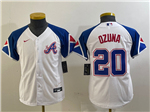 Atlanta Braves #20 Marcell Ozuna Youth White 2023 City Connect Jersey