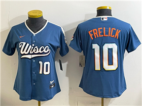 Milwaukee Brewers #10 Sal Frelick Women's Blue 2026 City Connect Jersey