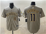 Milwaukee Brewers #11 Jackson Chourio Gray Limited Jersey
