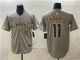 Milwaukee Brewers #11 Jackson Chourio Gray Limited Jersey