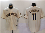 Milwaukee Brewers #11 Jackson Chourio Cream Limited Jersey