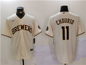 Milwaukee Brewers #11 Jackson Chourio Cream Limited Jersey