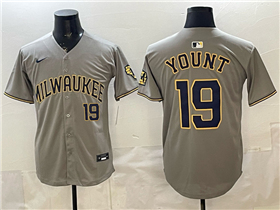 Milwaukee Brewers #19 Robin Yount Gray Limited Jersey