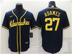 Milwaukee Brewers #27 Willy Adames Navy Cool Base Jersey