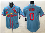 St. Louis Cardinals #0 Masyn Winn Light Blue Limited Jersey