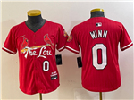 St. Louis Cardinals #0 Masyn Winn Youth Red 2024 City Connect Limited Jersey