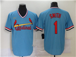 St. Louis Cardinals #1 Ozzie Smith Light Blue Cooperstown Collection Cool Base Jersey