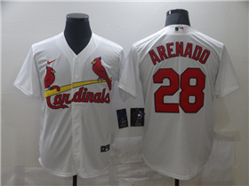 St. Louis Cardinals #28 Nolan Arenado White Cool Base Jersey