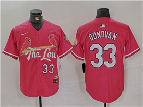St. Louis Cardinals #33 Brendan Donovan Red 2024 City Connect Limited Jersey
