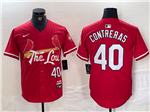 St. Louis Cardinals #40 Willson Contreras Red 2024 City Connect Limited Jersey