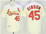 St. Louis Cardinals #45 Bob Gibson 1964 Throwback Cream Jersey