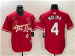 St. Louis Cardinals #4 Yadier Molina Red 2024 City Connect Limited Jersey