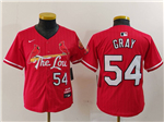 St. Louis Cardinals #54 Sonny Gray Youth Red 2024 City Connect Limited Jersey