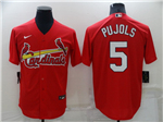 St. Louis Cardinals #5 Albert Pujols Red Cool Base Jersey