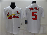 St. Louis Cardinals #5 Albert Pujols White Cool Base Jersey