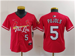 St. Louis Cardinals #5 Albert Pujols Youth Red 2024 City Connect Limited Jersey