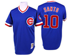 Chicago Cubs #10 Ron Santo 1969 Throwback Blue Jersey