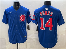 Chicago Cubs #14 Ernie Banks Blue Limited Jersey