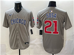Chicago Cubs #21 Sammy Sosa Gray Limited Jersey