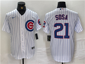 Chicago Cubs #21 Sammy Sosa White Limited Jersey
