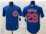 Chicago Cubs #29 Michael Busch Blue Limited Jersey