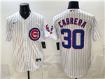 Chicago Cubs #30 Edward Cabrera White Limited Jersey