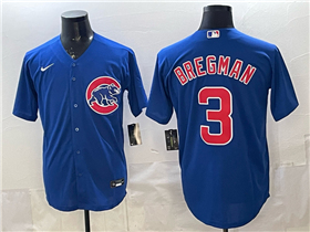 Chicago Cubs #3 Alex Bregman Blue Limited Jersey