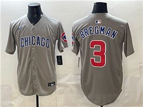 Chicago Cubs #3 Alex Bregman Gray Limited Jersey
