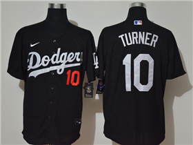 Los Angeles Dodgers #10 Justin Turner Black Turn Back The Clock Jersey