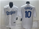 Los Angeles Dodgers #10 Justin Turner White Cool Base Jersey